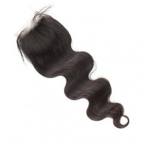 Factory price 100% virgin human hair body wave closure for Brazilian  hair