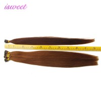 Dark brown remy Italian keratin i tip hair extension