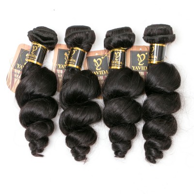 cheap tangle free Brazilian human hair loose wave virgin hair weave 4 bundle