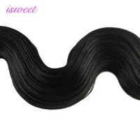 Jet black body wave virgin hair extension human