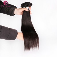 China manufacturer hair bundles with closure straight virgin hair