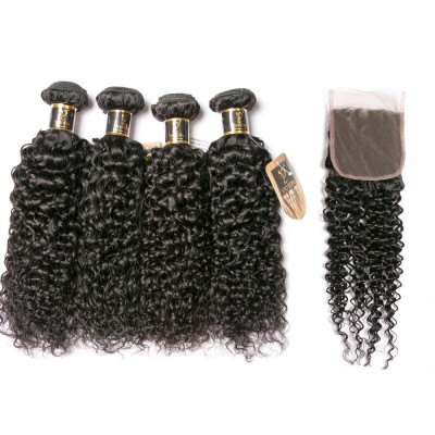 wholesale cheap hair extension 100 gram Weight  and Kinky Curl Style afro kinky 8-28inch human hair bundles with closure