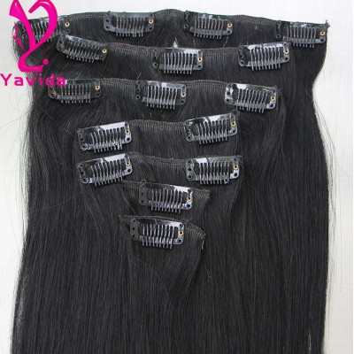 christmas ornament high quality plastic clip for hair extensions Remy Clip In Hair Extension clip hair