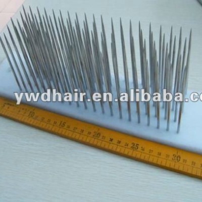 Top quality stainless steel remy hair hackle needle, hair straighten hackle,Hair Hackle needle