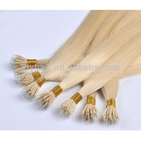 Full cuticle intact soft human Russian hair, nano ring hair extensions