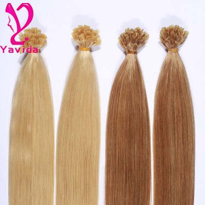 Waimaotong express pre-bonded/u-tip/i-tip/v-tip/keratin/nail unprocessed remy fusion hair extension