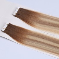 Popular Tape Hair Extension Virgin Hair 100 Remy Human Double Drawn No Shedding Tape In Hair