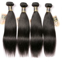 fast shipping wholesale straight human hair bundle hairextension 4 pieces/set