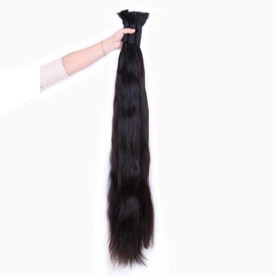 Wholesale Price Unprocessed Natural Black Single Donor Raw Virgin Hair Bulk Cut Form Health Girl